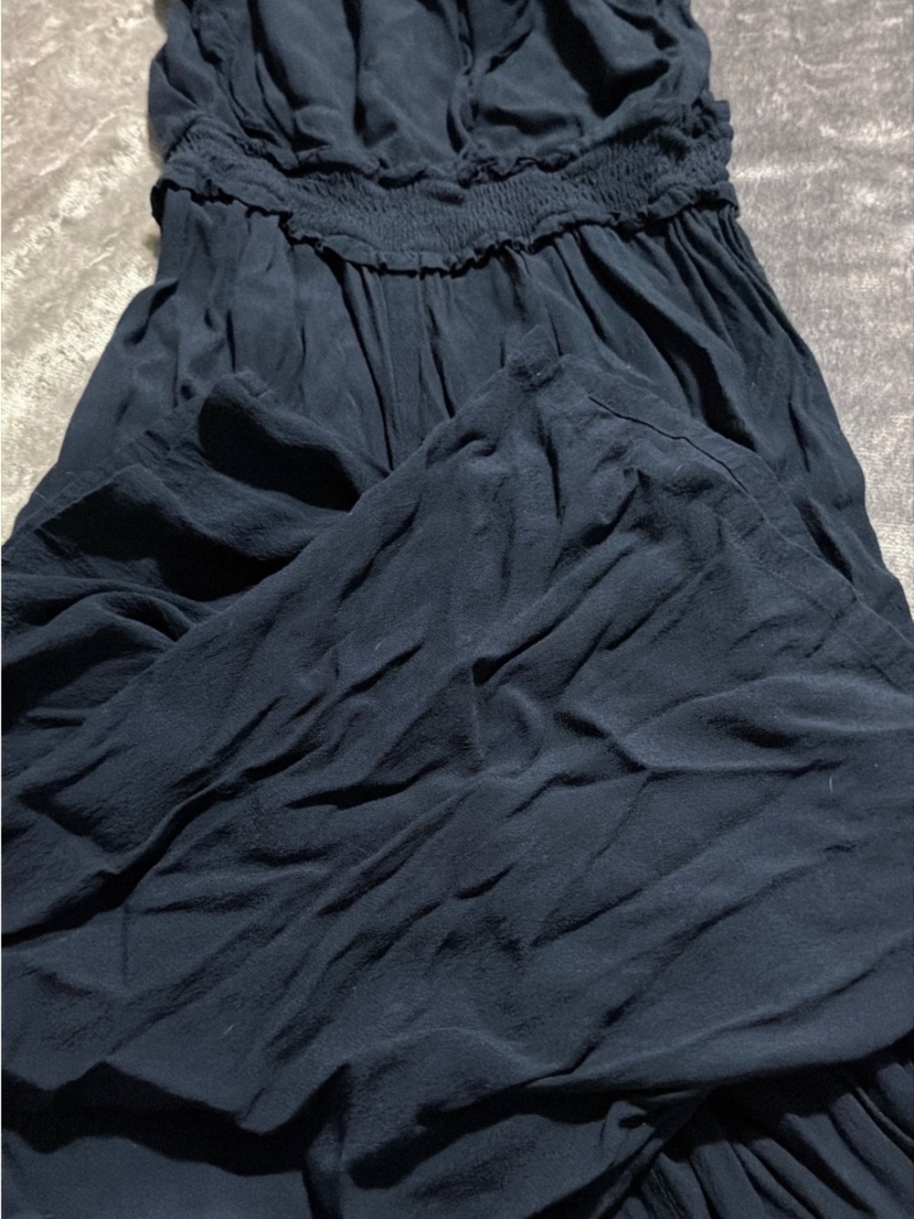 LOFT Navy Blue Strapless Jumpsuit